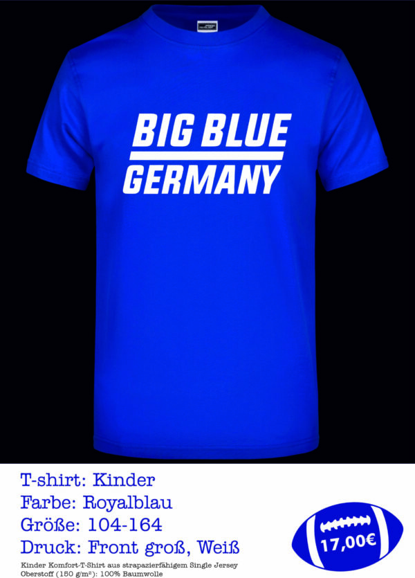 Big Blue Germany T-Shirt Kinder (blau)