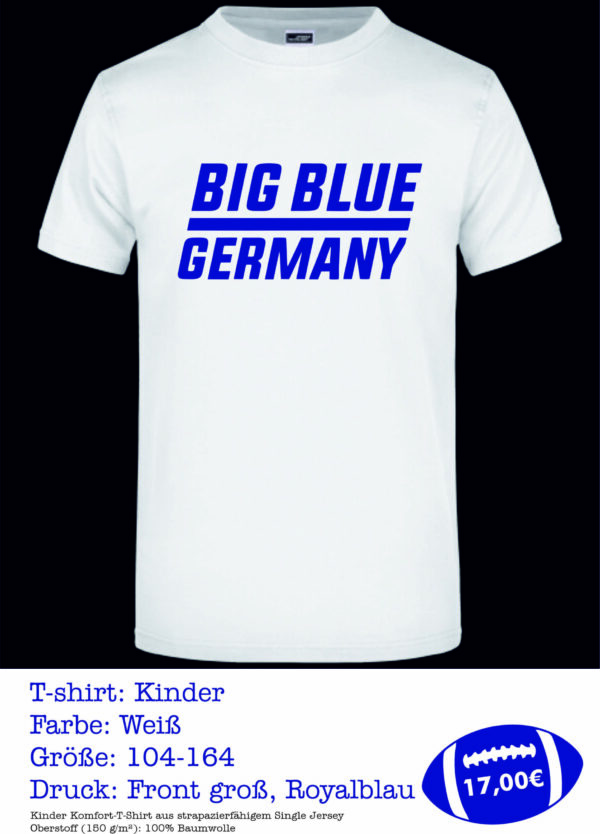 Big Blue Germany T-Shirt Kinder (weiß)